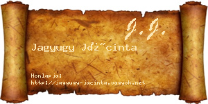 Jagyugy Jácinta névjegykártya